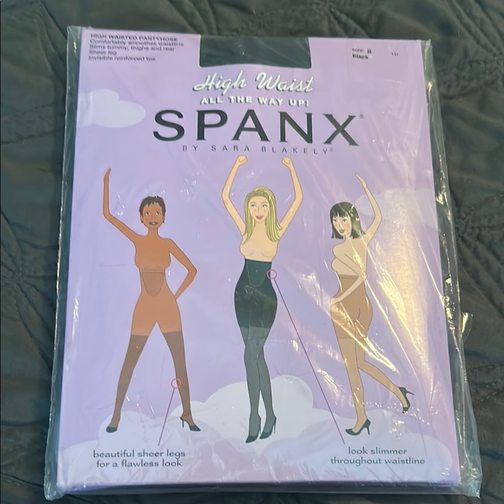 SPANX Sheer high waisted Black Pantyhose